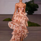 Lady Sexy V Neck Backless Tie up Long Dress Summer Sleeveless Hollow Bohemian Dress Fashion Butterfly Print Ruffle Pleated Dress